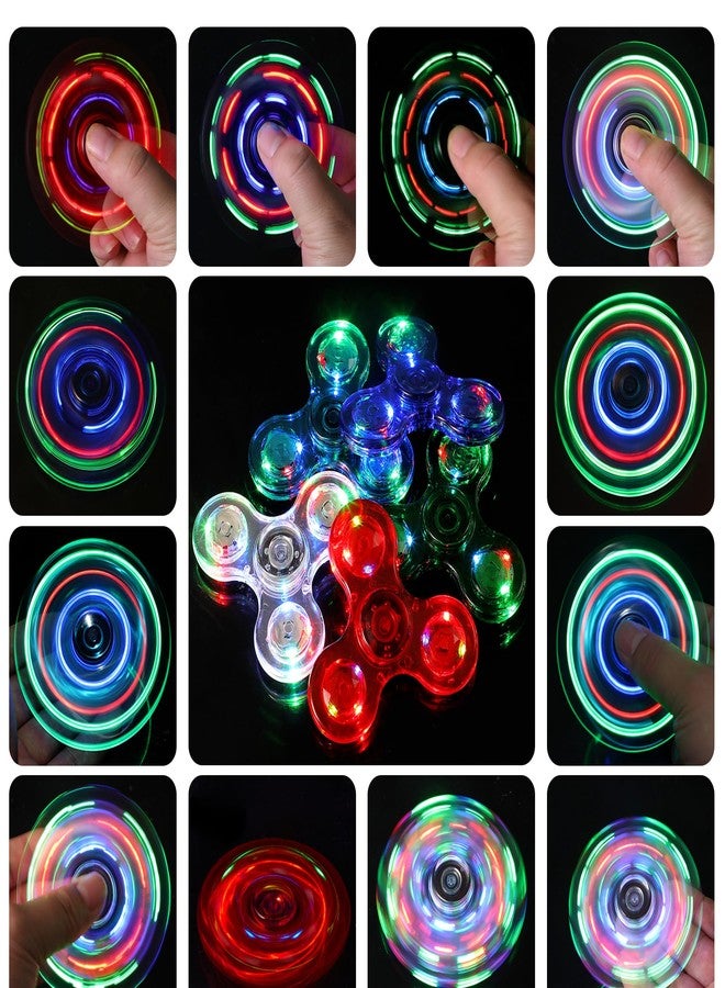 WELLVO LED Fidget Spinner for Kids Adults 2Pcs, Light up Sensory Fidget Toys for Kids 4-8 8-12 Anxiety Stress Relief, Classroom Prizes Glow in The Dark Hand Spinner Boys Girls Birthday Gifts - Image 5